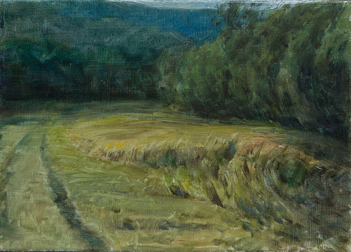 Oil sketch for Two Paths 2 by Scott  Breton | Lethbridge Gallery